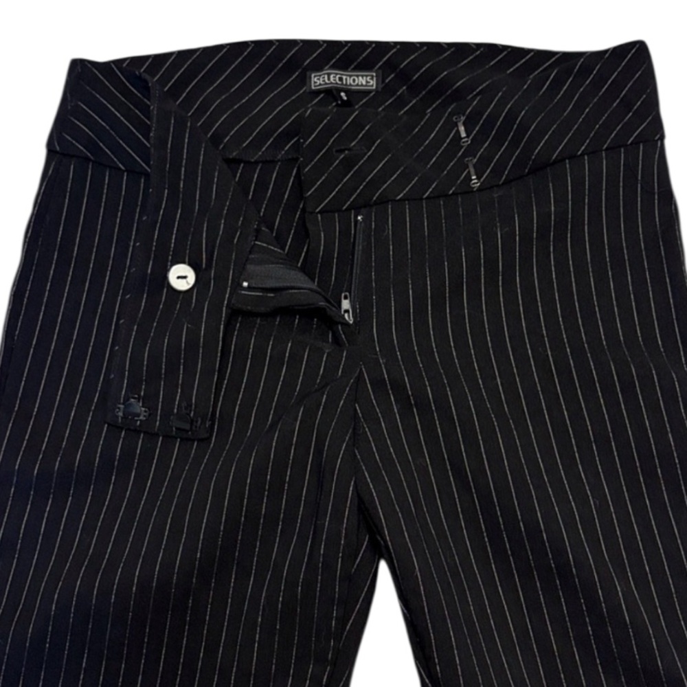 KS Selection Black Striped Flare Trousers